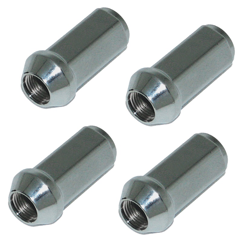 3/4″ Hex Chrome Long Lug Nut 1.88″ Long  1/2″ x 1.88″ (Pack of 4)
