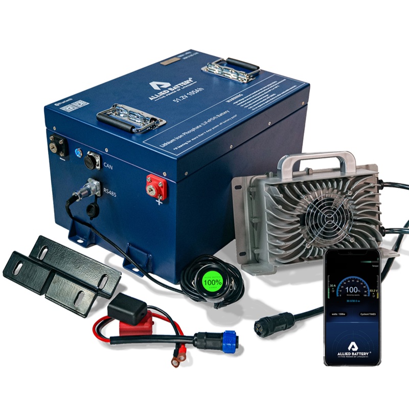 Allied Lithium 48v 105AH Single Bank Golf Cart Battery Club Car Precedent / Tempo / Onward None