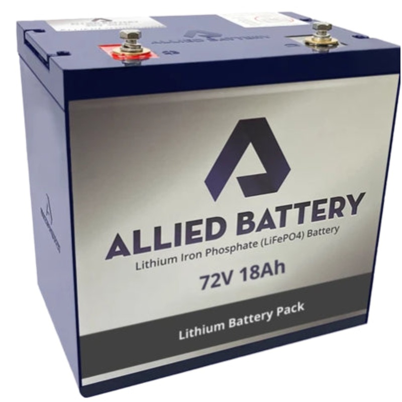 Allied Lithium 72V 18AH 30AMP – 72V Golf Cart Battery Club Car 1 x 72 Amp (72 Amp Total)