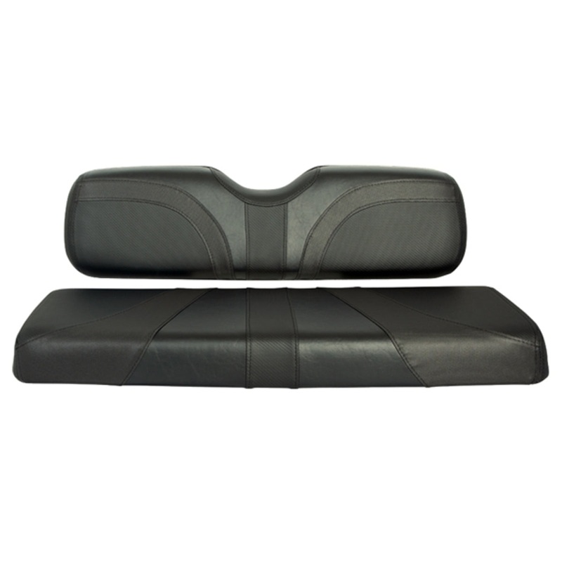 RedDot Blade Front Seat Covers for E-Z-GO TXT/T48/RXV – Black/Black Trexx/Black Carbon Fiber
