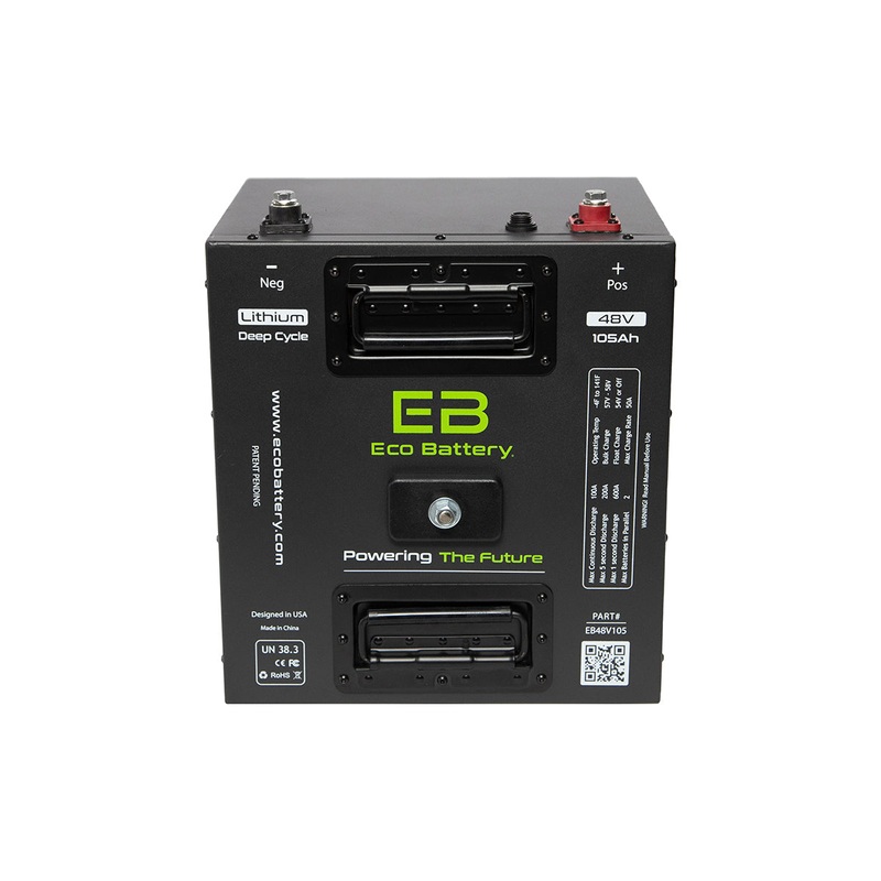 Eco Battery 48V 105Ah LifePo4 Golf Cart Battery “Thru Hole”