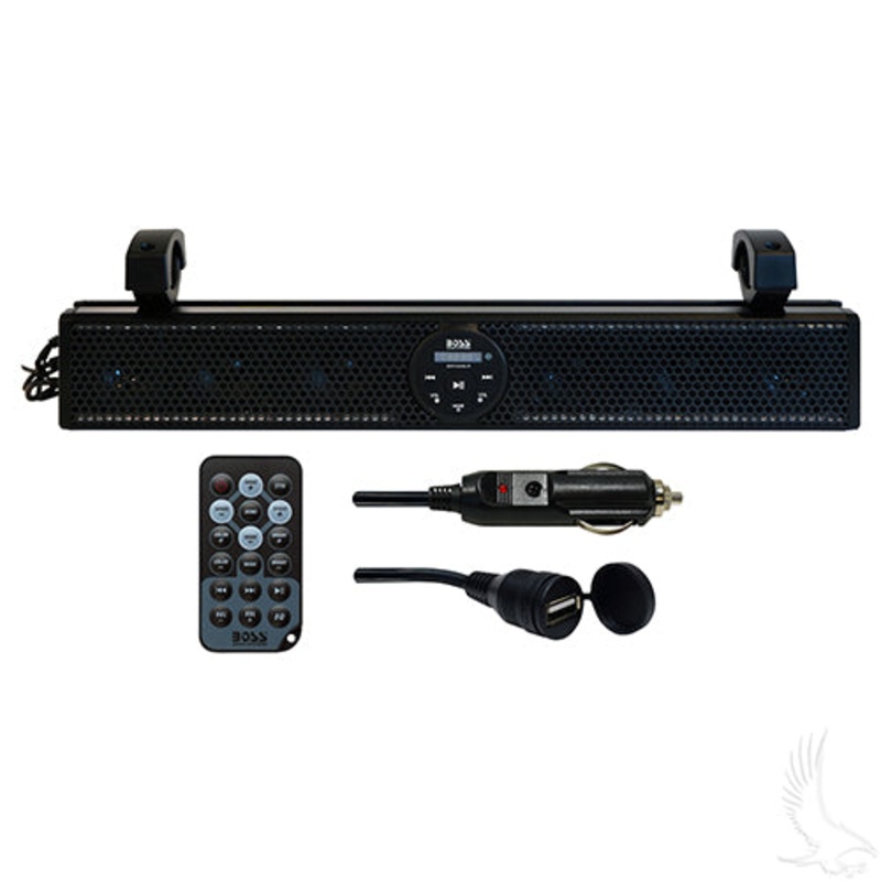 BOSS Sound Bar – 25″ Weatherproof Enclosure with Bluetooth – Remote and Multicolor Illumination