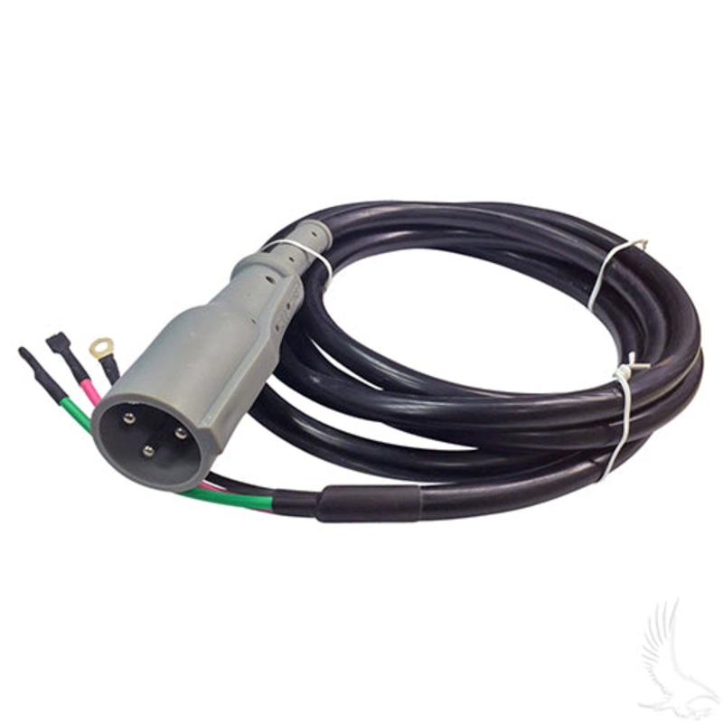 Club Car Golf Cart Battery Charger Cord & Plug Set – Round 3-Pin