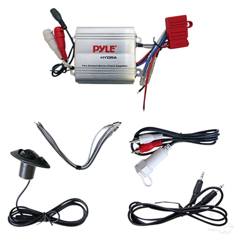 Golf Cart Amplifier – w/ Dash Control – 100 Watt – Marine Grade