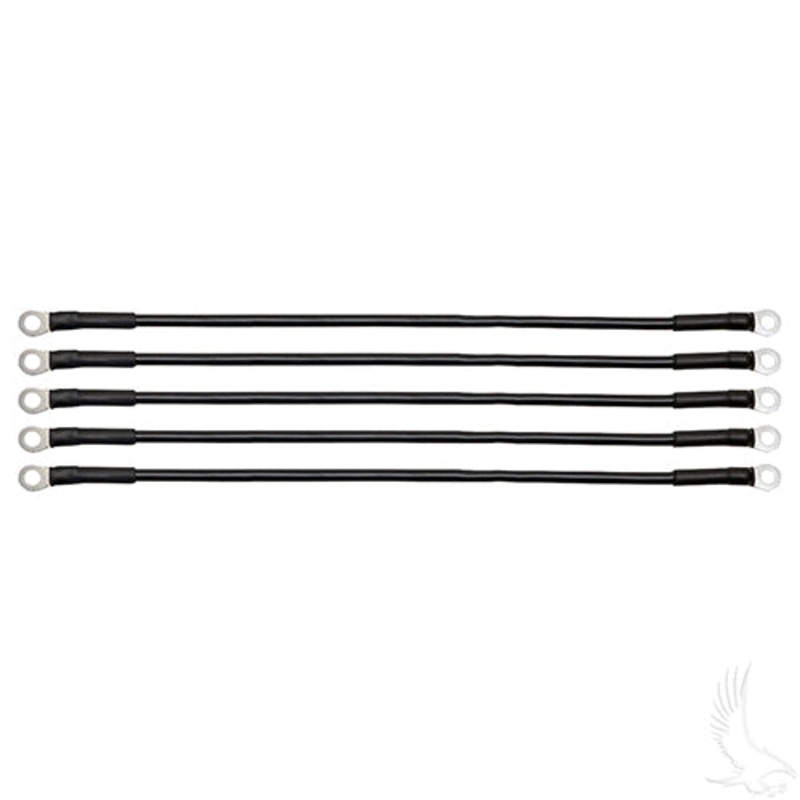 Golf Cart Battery Cable – PACK OF 5 – 16″ 6 Gauge Black