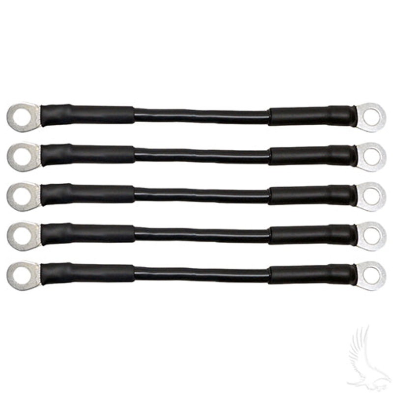Golf Cart Battery Cable – PACK OF 5 – 7″ 6 Gauge Black