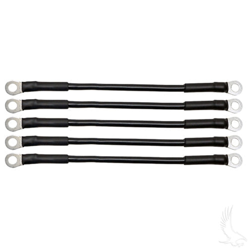 Golf Cart Battery Cable – PACK OF 5 – 9″ 6 Gauge Black