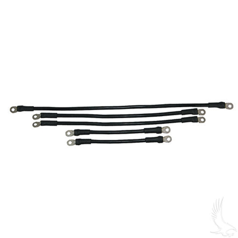 Golf Cart Battery Cable SET – Includes (1) 21″ (2) 16″ (2) 9″ 4 gauge – EZGO Marathon 94 & down