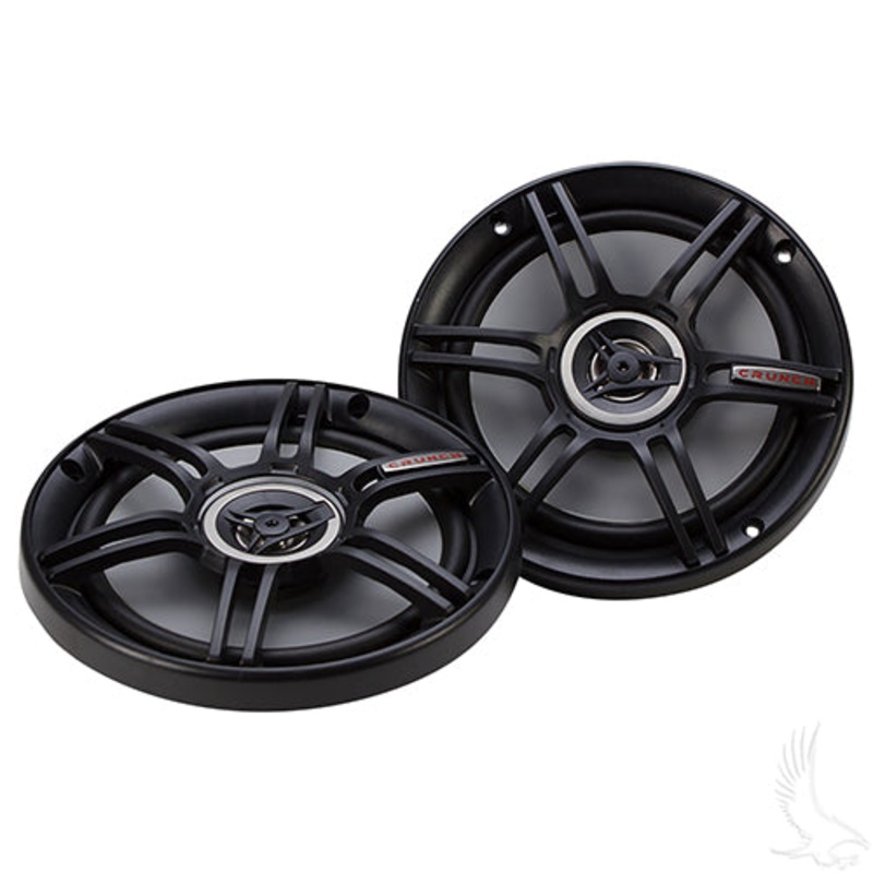 Golf Cart Speakers – Crunch 6.5″ 200W Max Coaxial Speakers (Set of 2)
