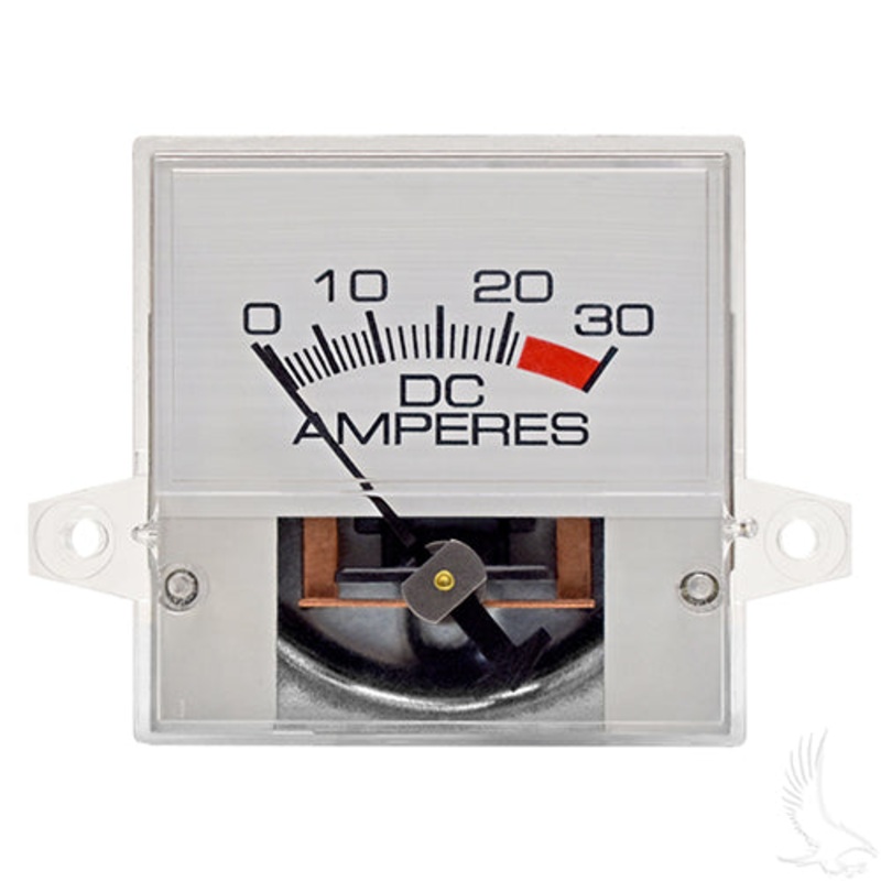 30 Amp EZGO Powerwise Golf Cart Battery Charger Square Ammeter – 30A – 1994+