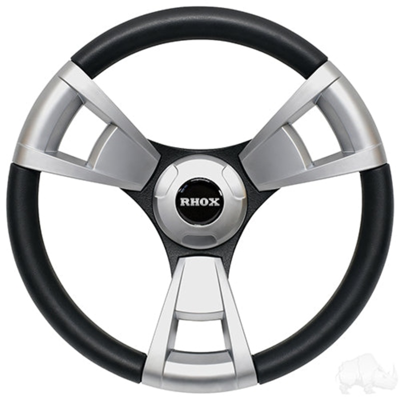 Fontana Golf Cart Steering Wheel -Brushed -Yamaha Hub