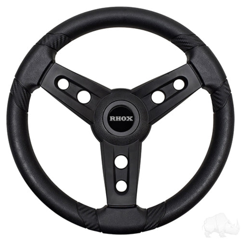 Lugana Golf Cart Steering Wheel -Black -Yamaha Hub