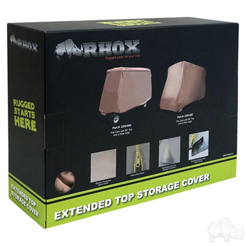 RHOX Golf Cart Storage Cover – Car w/ 80″ Top – Nylon