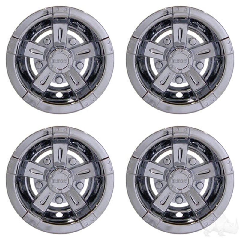 RHOX Golf Cart Wheel Cover – SET OF 4 – 10″ Vegas Chrome