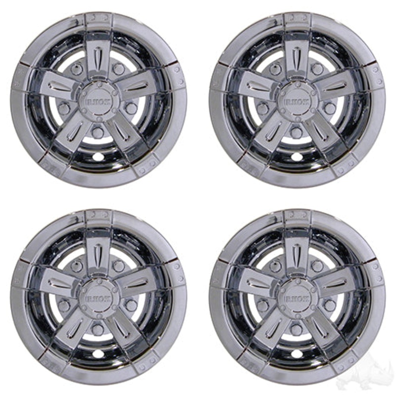 RHOX Golf Cart Wheel Cover – SET OF 4 – 8″ Vegas Chrome
