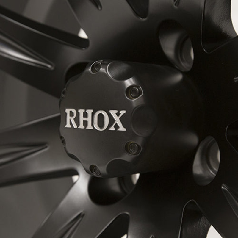 14″ Golf Cart Wheel –  Matte Black Rim & Center Cap –  14×7 ET-25