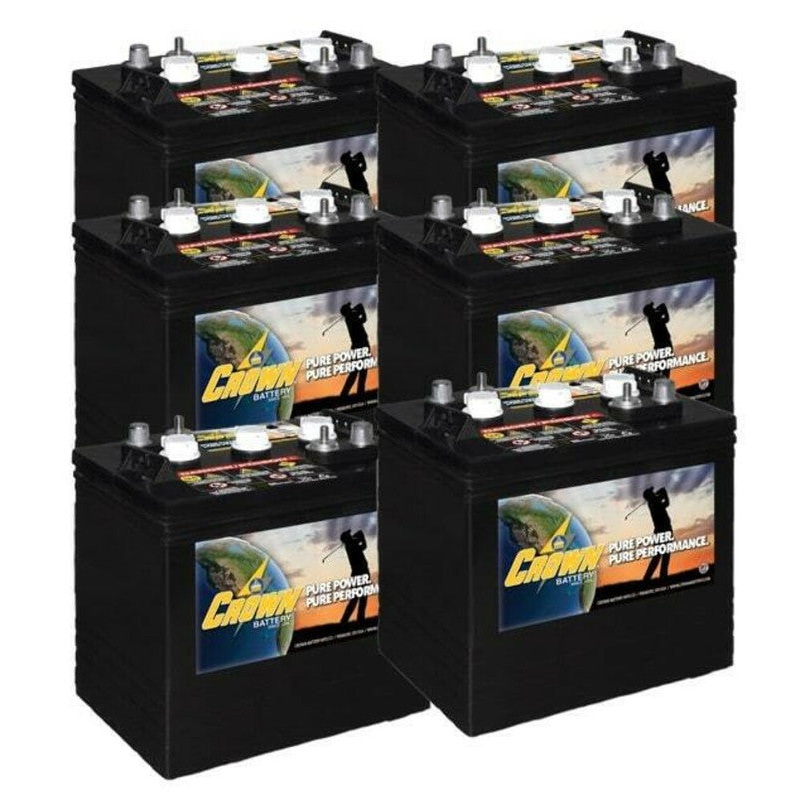 Crown 6V Golf Cart Battery CR-205 6V/205Ah (6 Pack, 36V)