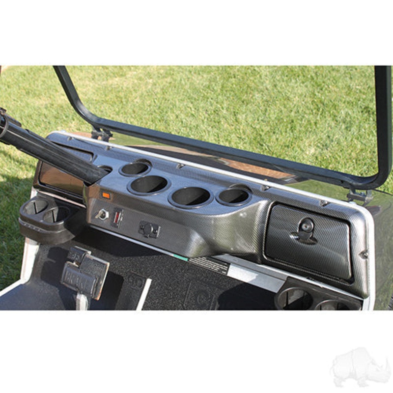 Golf Cart Dash –  Carbon Fiber 4 Cup –  Club Car DS