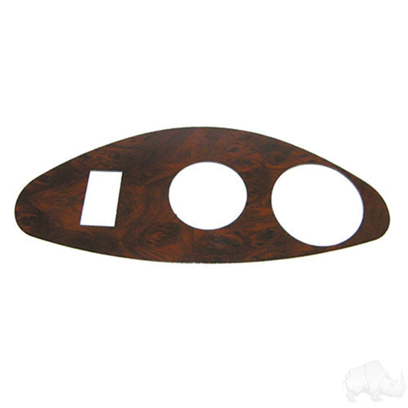 Golf Cart Dash Cover Plate –  Dark Woodgrain –  EZGO RXV Freedom