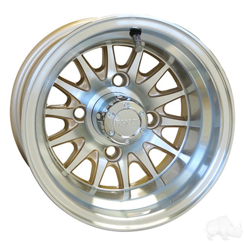 RHOX Phoenix –  Machined w/ Pearl w/ Center Cap –  10×7 ET-15.5