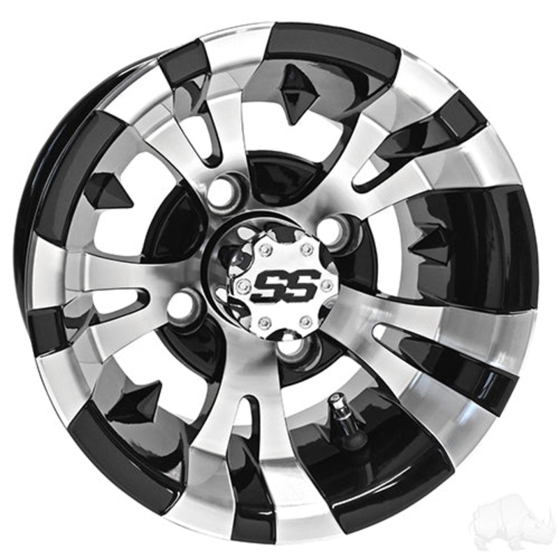 RHOX RX168 –  Machined Gloss Black –  10×7 ET-15