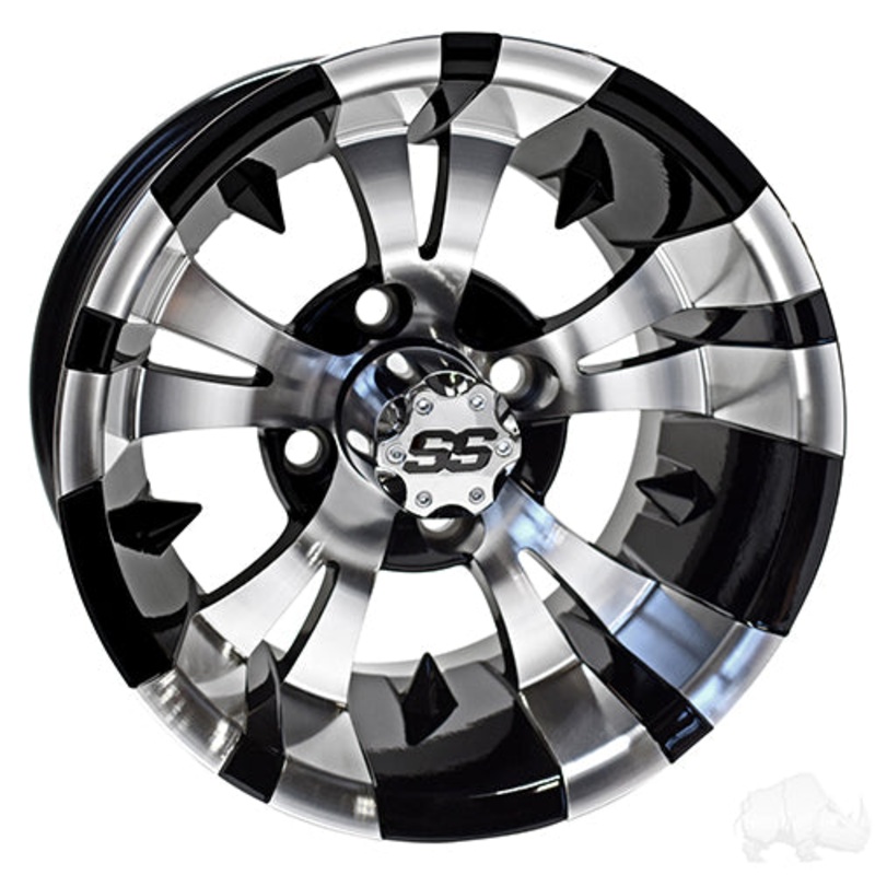 RHOX RX178 –  Machined Gloss Black –  12×7 ET-25