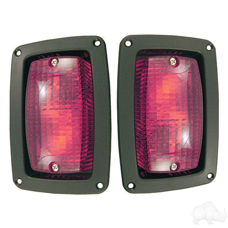 Golf Cart LED Taillights with Bezels – Club Car DS – Yamaha