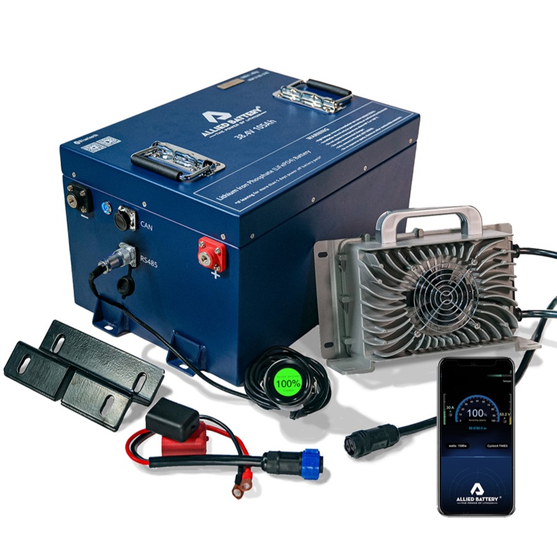 Allied Lithium 36V 105AH Single Bank Golf Cart Battery Club Car DS