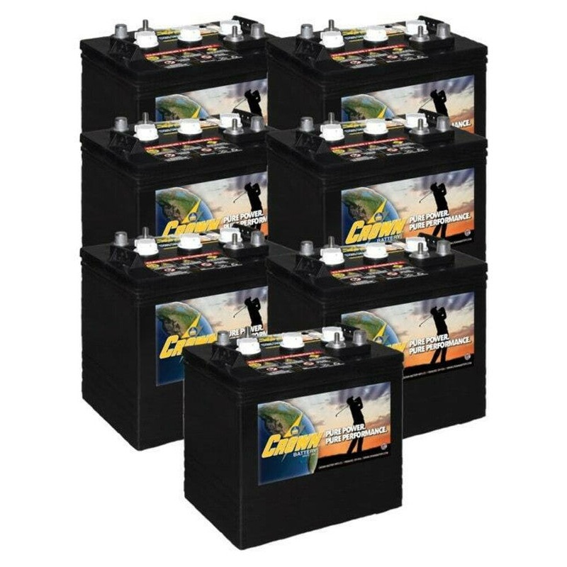 Crown 6V Golf Cart Battery CR-205 6V/205Ah (7 Pack, 42V)