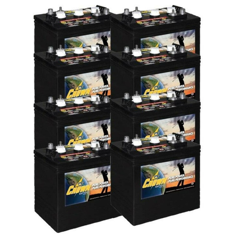Crown 6V Golf Cart Battery CR-205 6V/205Ah (8 Pack, 48V)
