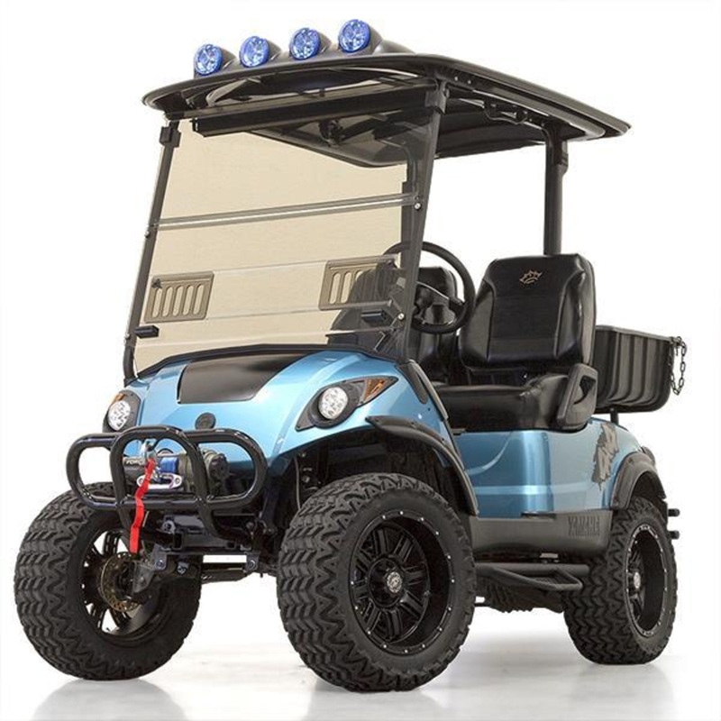 Tinted Yamaha G29/Drive 1/4″ Fold-Down Windshield with Vents (Years 2007-2016)