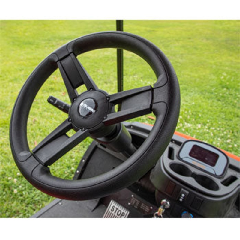 Gussi Italia Giazza Black Steering Wheel Compatible with ICON Golf Car Models & AEV Golf Car Models