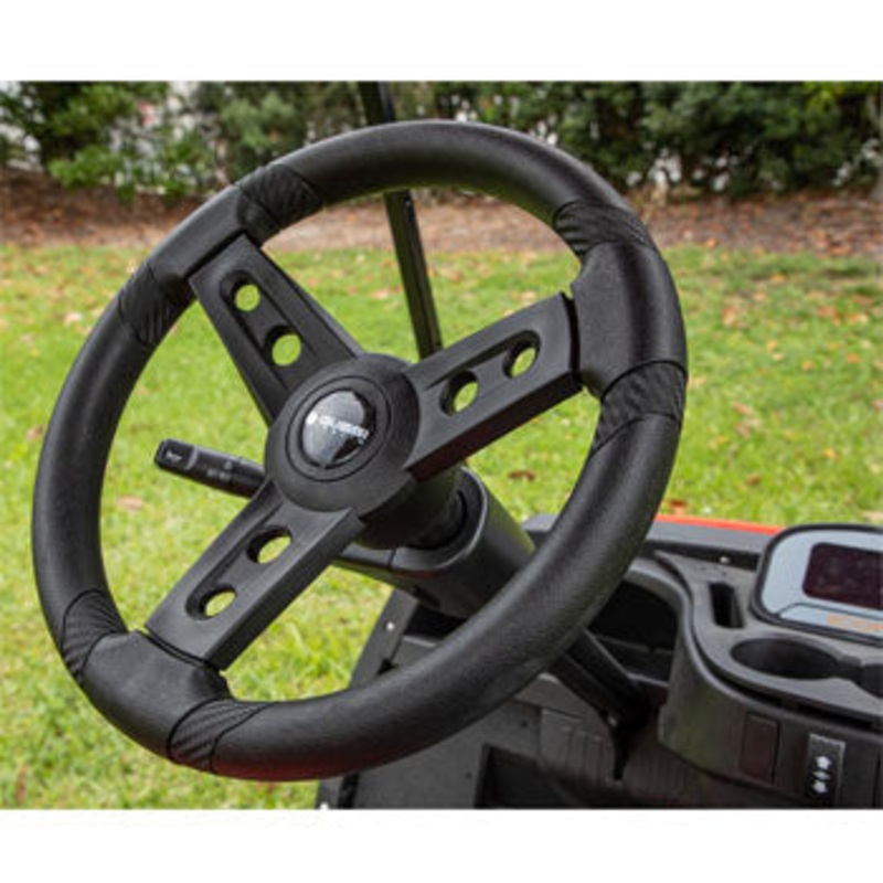 Gussi Italia Lugana Black Steering Wheel Compatible with ICON Golf Car Models & AEV Golf Car Models