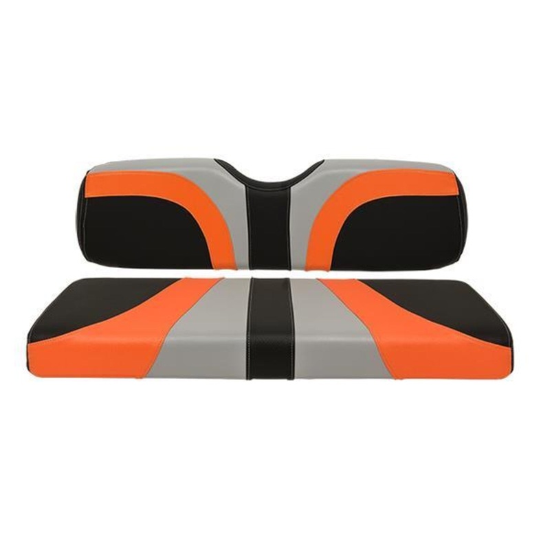 MadJax Blade Gray/Orange/Black Carbon Fiber Genesis 150 Rear Seat Cushions