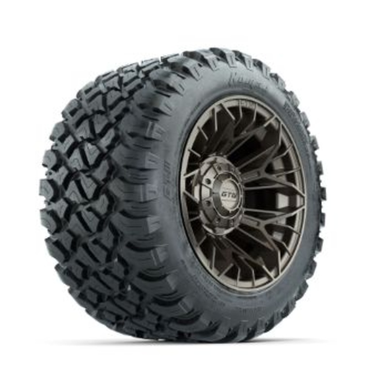 Set of (4) 12 in GTW Stellar Matte Bronze Wheels with 22×11-R12 Nomad All-Terrain Tires