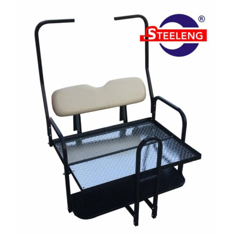 STEELENG Rear Flip Seat – Club Car DS – Old Style (1982-2000.5) / Buff Cushion Set