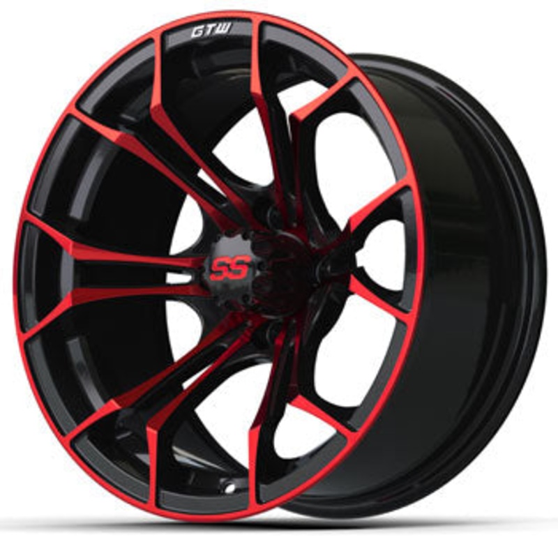 GTW Spyder Black with Red Accents Wheel – 15 Inch