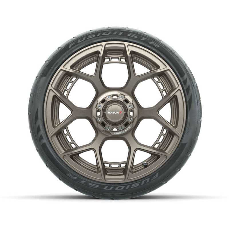 Set of (4) 15″ Inch MadJax Flow Form Evolution Matte Bronze Wheels with GTW Fusion GTR Street Tires