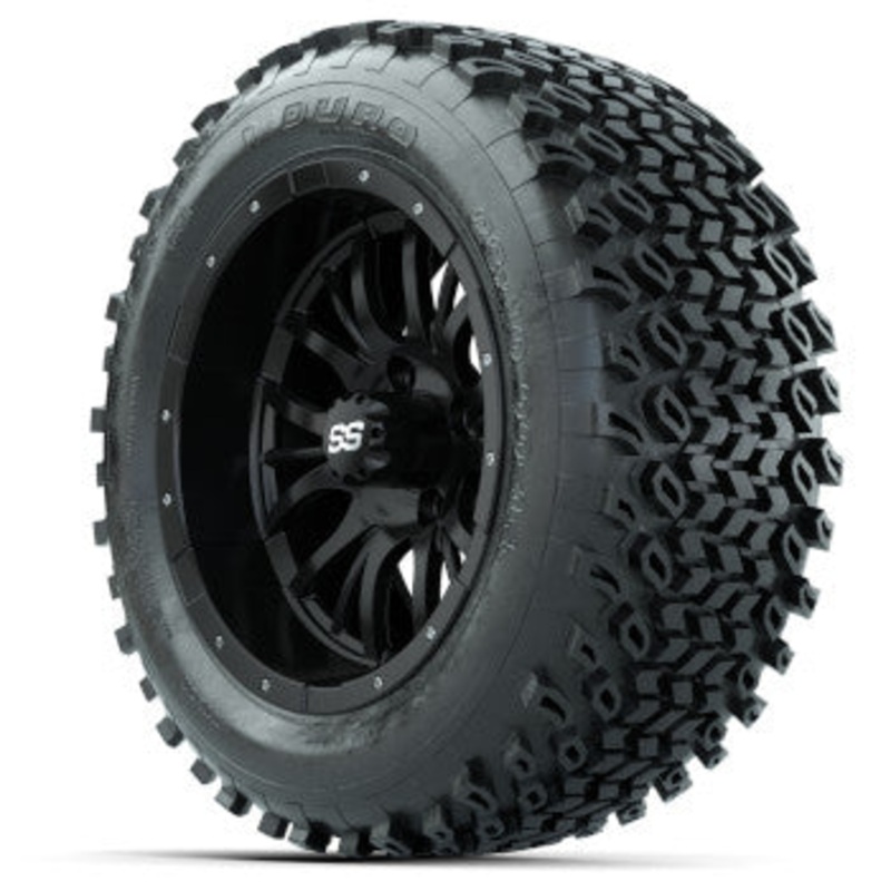 GTW Diesel Matte Black 14 in Wheels with 23 in Duro Desert All-Terrain – Set of 4