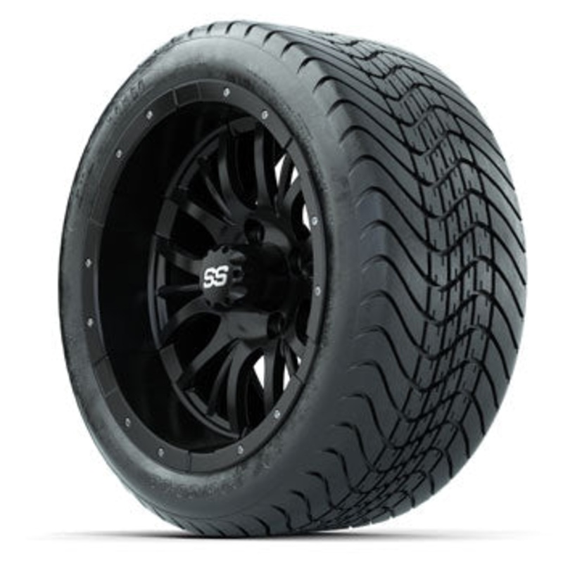 GTW Matte Black Diesel 14 in Wheels with 225/30-14 Mamba Street Tires – Set of 4