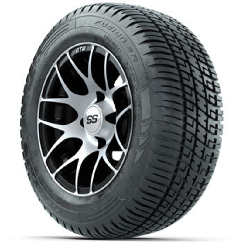 GTW Pursuit 12 in Wheels with 215/50-R12 Fusion S/R Street Tires – Set of 4