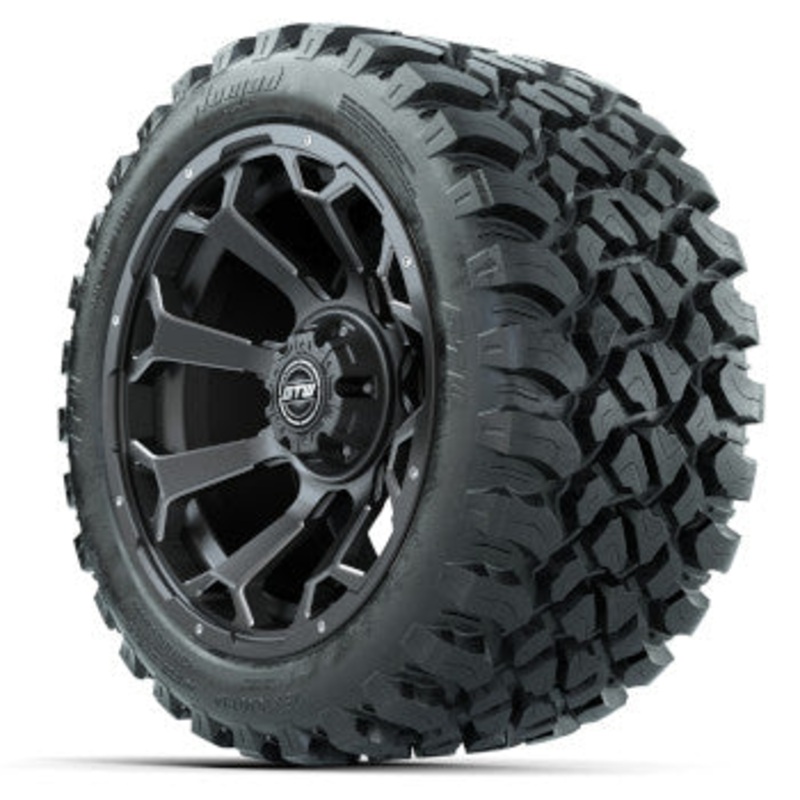 GTW Raven Matte Gray 14 in Wheels with 23×10-R14 Nomad All-Terrain Tires – Set of 4