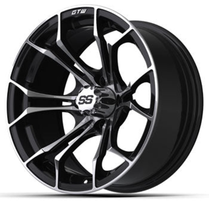 GTW Spyder Gloss Black and Machined Wheel – 15 Inch