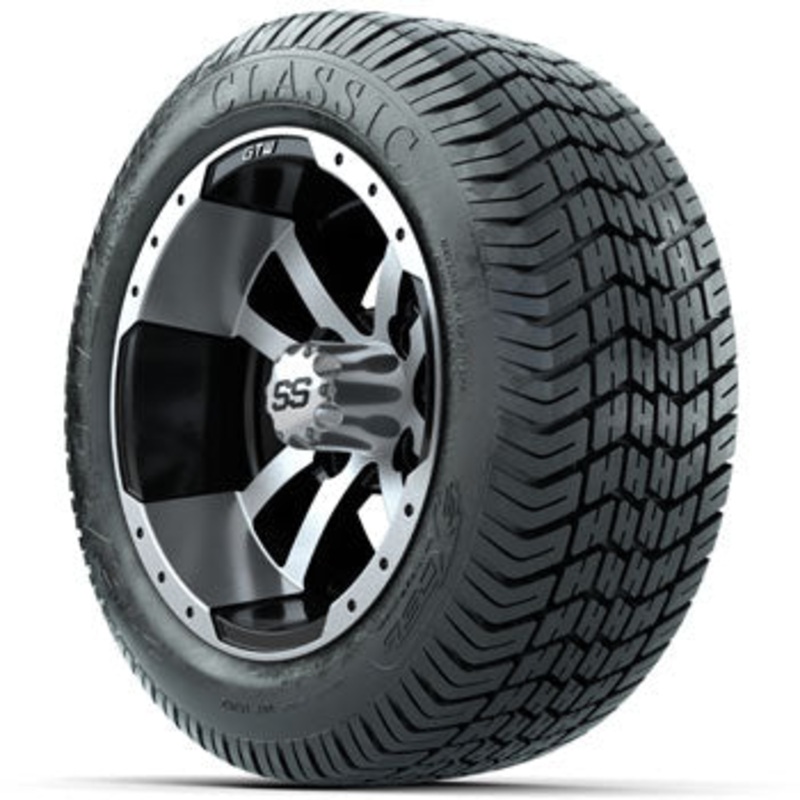 GTW Storm Trooper 12 in Wheels with 215/40-12 Excel Classic Street Tires – Set of 4