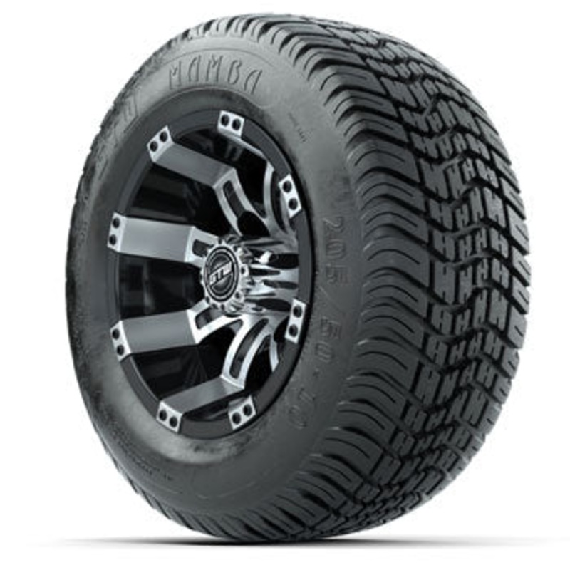 GTW Tempest 10 in Wheels with 205/50-10 Mamba Street Tires – Set of 4