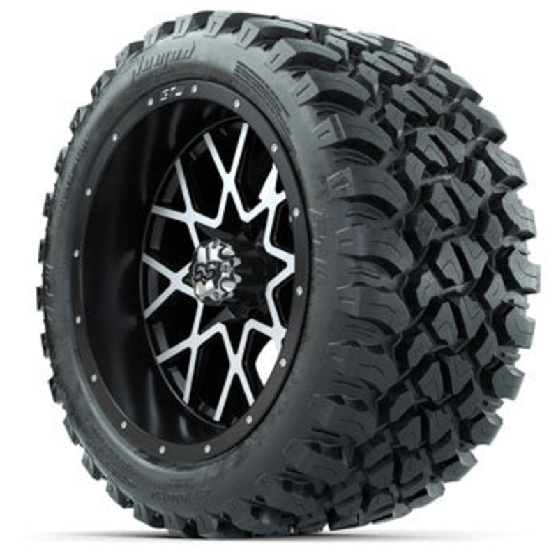 GTW Vortex 14 in Wheels with 23×10-14 Nomad All-Terrain Tires – Set of 4