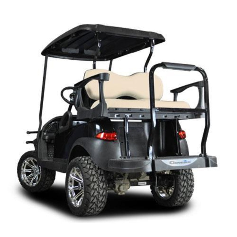MadJax Genesis 300 with Deluxe Buff Aluminum Rear Flip Seat – Club Car Precedent 2004-Up