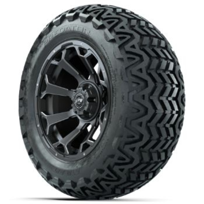 Set of 4 – 14 in GTW Matte Gray Raven Wheels with 23×10-14 GTW Predator All-Terrain Tires