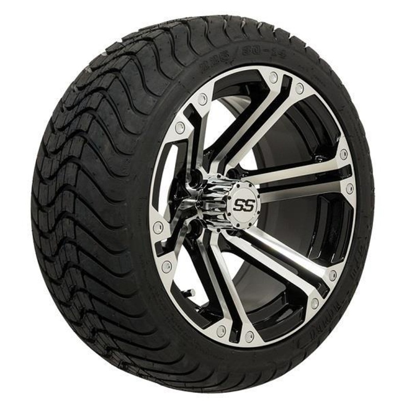 Set of (4) 14 inch GTW Specter Wheels on GTW Lo-Pro Street Tires
