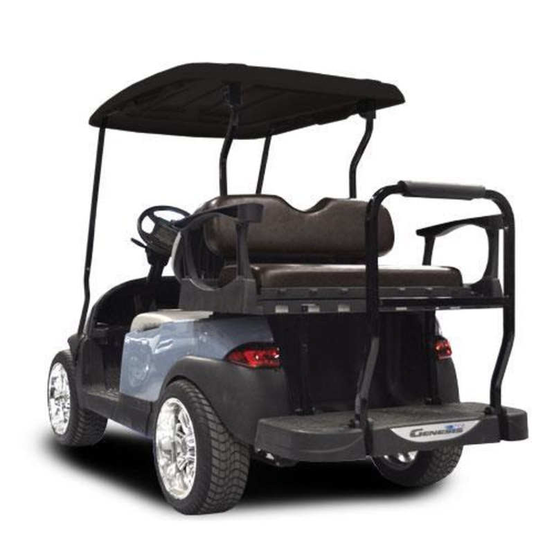 MadJax Genesis 300 with Standard Black Aluminum Rear Flip Seat – Club Car DS